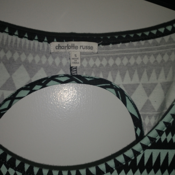 Women's teal Charlotte Russe aztec printed skater dress - Picture 7 of 8